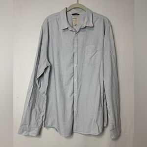 Life After Denim Men's Polka Dot Long Sleeve Button Down Shirt Size XL